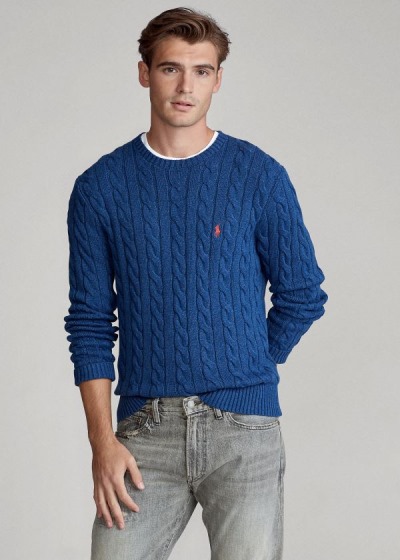 Sueter Polo Ralph Lauren Hombre Azul Marino - Cable-Knit Cotton - RBGXK4785